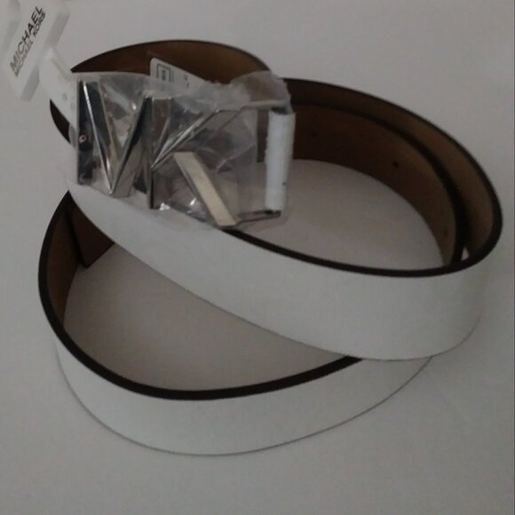 Michael Kors White Monogram XL Belt main image 9